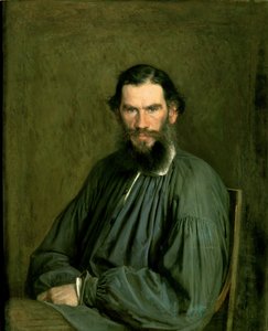 Kreivi Lev Nikolajevitš Tolstoin (1828-1910) muotokuva 1873